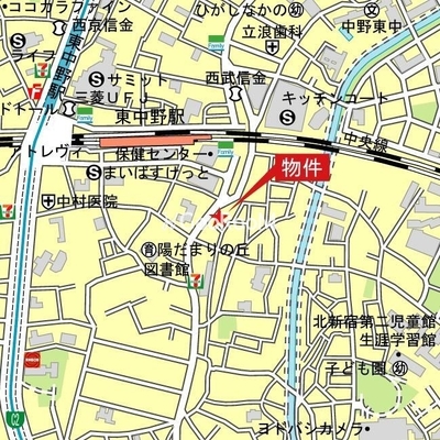 
									グランカーサ東中野 マップ