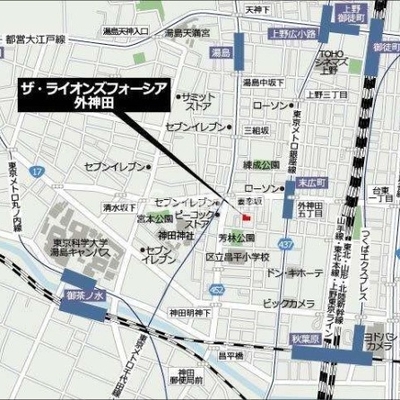 
									ザ・ライオンズフォーシア外神田 マップ